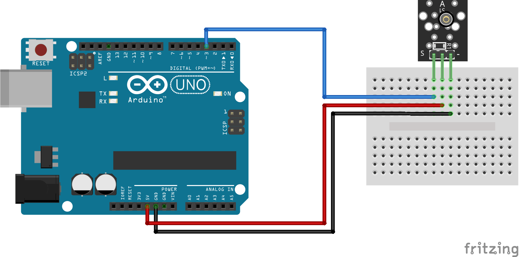 Diagrama de conexión Arduino KY-002