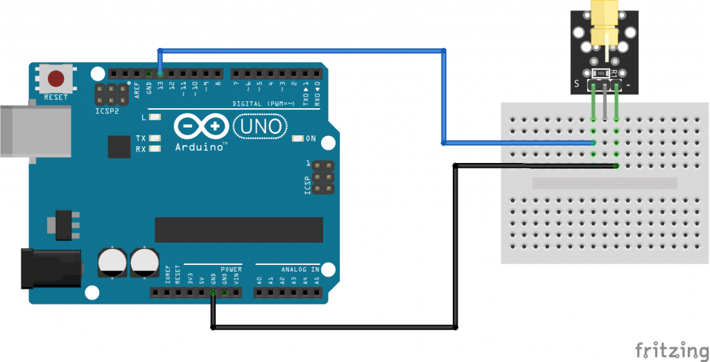 Arduino KY-008 connection diagram