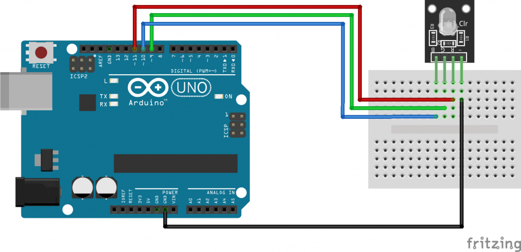 KY-016 Arduino connection diagram