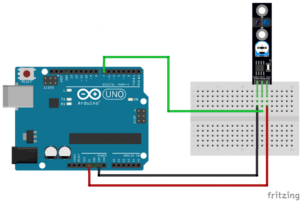 Arduino KY-033 connection diagram