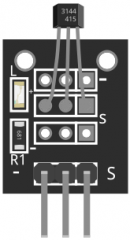 7X Standard Hall Magnetic Sensor Hallsensor Modul fuer Arduino DIY DC 5V Schw W8
